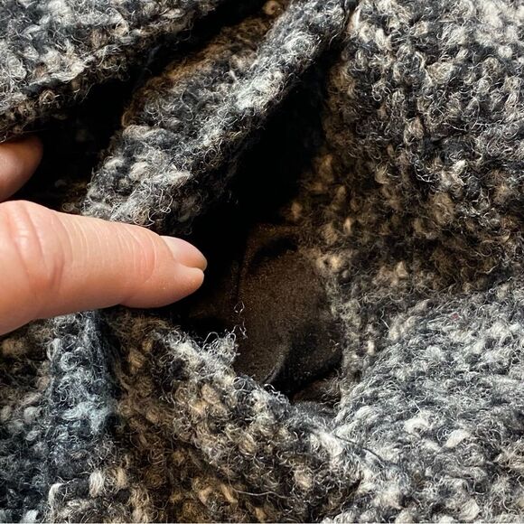 Johnston & Murphy Wool Blend Black Gray White Coat Size Small - Picture 9 of 13